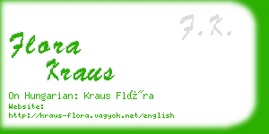 flora kraus business card